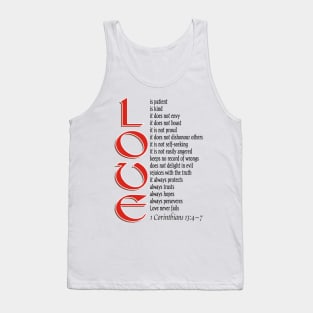 LOVE ~ 1 Corinthians13:4~7 Tank Top